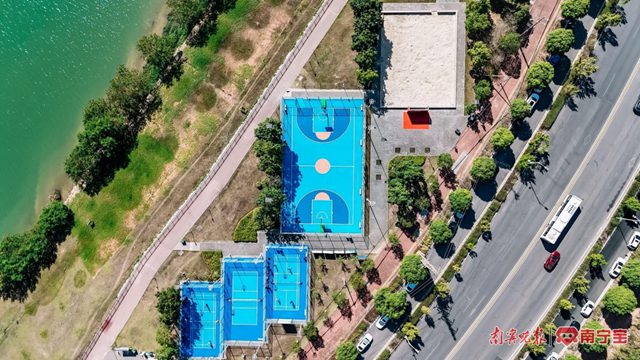 方便市民南宁邕江边新增体育公园设多种运动场地
